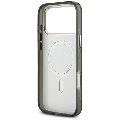 Coque MagSafe pour Apple iPhone 17 Pro Max, Karl Lagerfeld, IML Aquarelle Logo Karl & Choupette, Noire