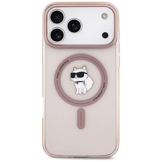 MagSafe Hülle für Apple iPhone 17 Pro Max, Karl Lagerfeld, IML Choupette, Rosa