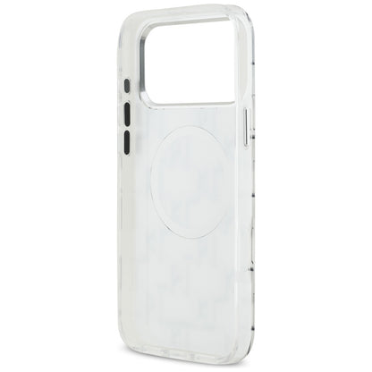 MagSafe Hülle für Apple iPhone 17 Pro Max, Karl Lagerfeld, IML KL Monogram, Weiß