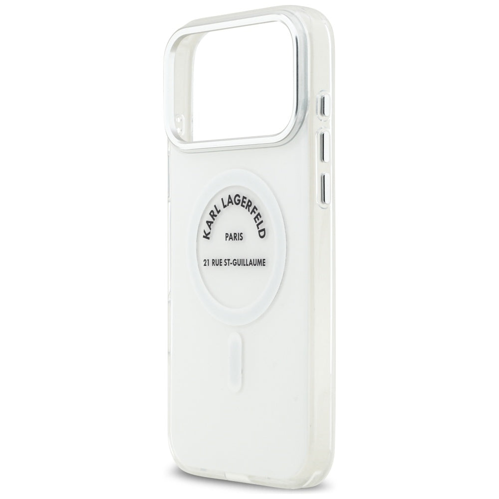MagSafe Hülle für Apple iPhone 17 Pro Max, Karl Lagerfeld, IML Logo RSG, Transparent