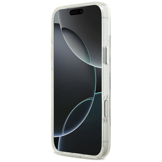 MagSafe Hülle für Apple iPhone 17 Pro Max, Karl Lagerfeld, IML Sketch Logo Glitter Karl & Choupette, Transparent