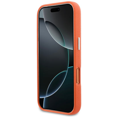 Coque MagSafe pour Apple iPhone 17 Pro Max, Karl Lagerfeld, Karl & Choupette Head's Pin, Orange