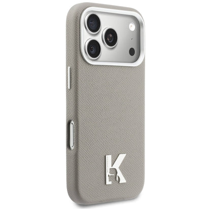 MagSafe Case for Apple iPhone 17 Pro Max, Karl Lagerfeld, Karl Head Logo, Grey
