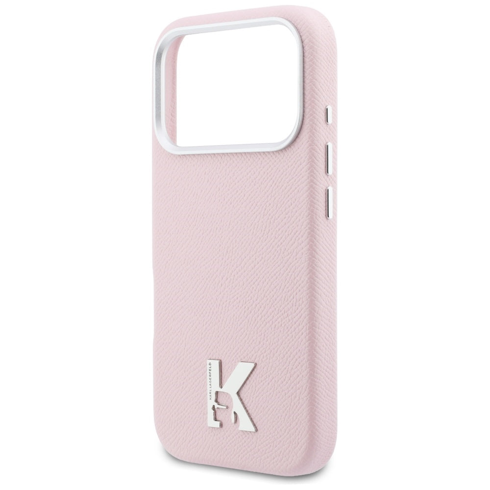 MagSafe Case for Apple iPhone 17 Pro Max, Karl Lagerfeld, Karl Head Logo, Pink