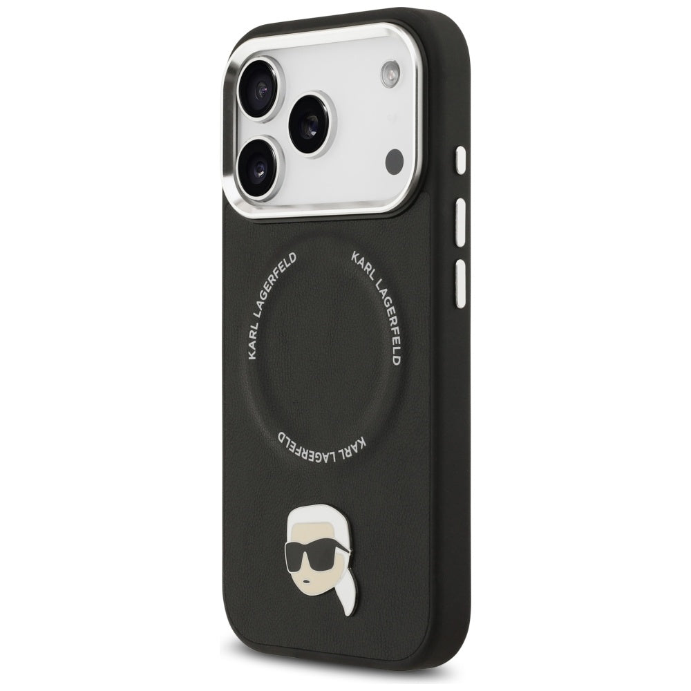 MagSafe Case for Apple iPhone 17 Pro Max, Karl Lagerfeld, Karl Pin, Black