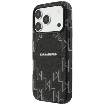 Custodia MagSafe per Apple iPhone 17 Pro Max, Karl Lagerfeld, Logo KL Monogram, Nera