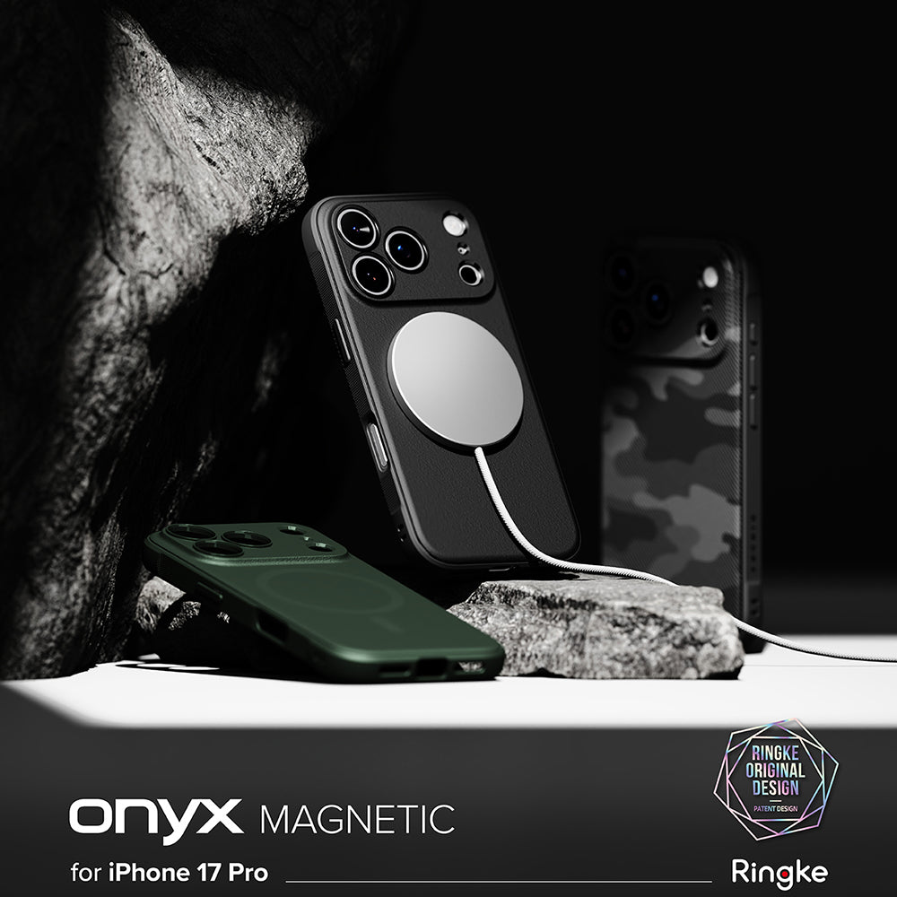 Custodia MagSafe per Apple iPhone 17 Pro Max, Ringke, Onyx, Nera