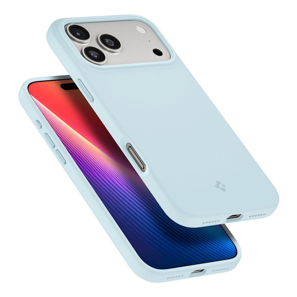 Coque MagSafe pour Apple iPhone 17 Pro Max, Spigen, Silicone Fit, Bleu