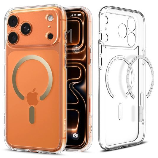 Coque MagSafe pour Apple iPhone 17 Pro Max, Spigen, Ultra Hybrid, Or Transparent