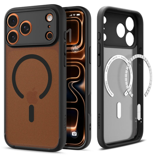 Coque MagSafe pour Apple iPhone 17 Pro Max, Spigen, Ultra Hybrid, Noir Satiné