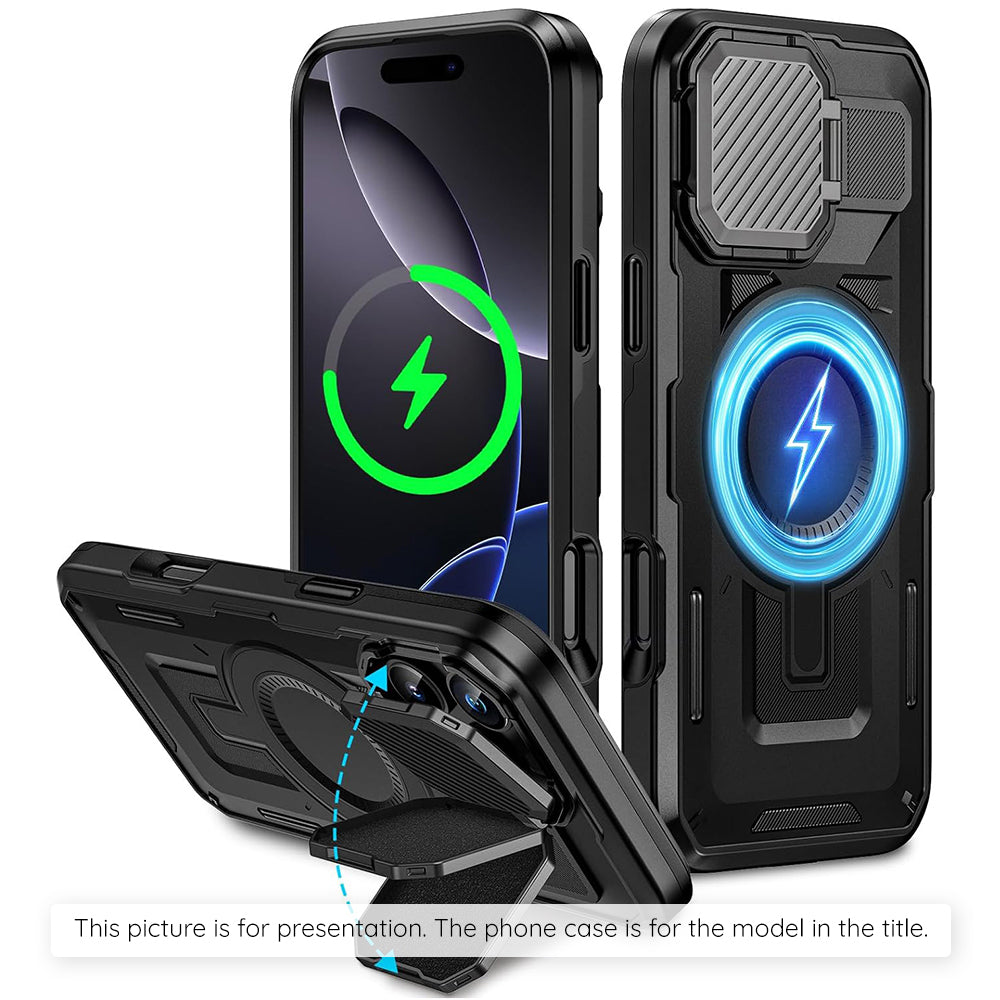 Custodia MagSafe per Apple iPhone 17 Pro Max, Techsuit, CamVault, Nera