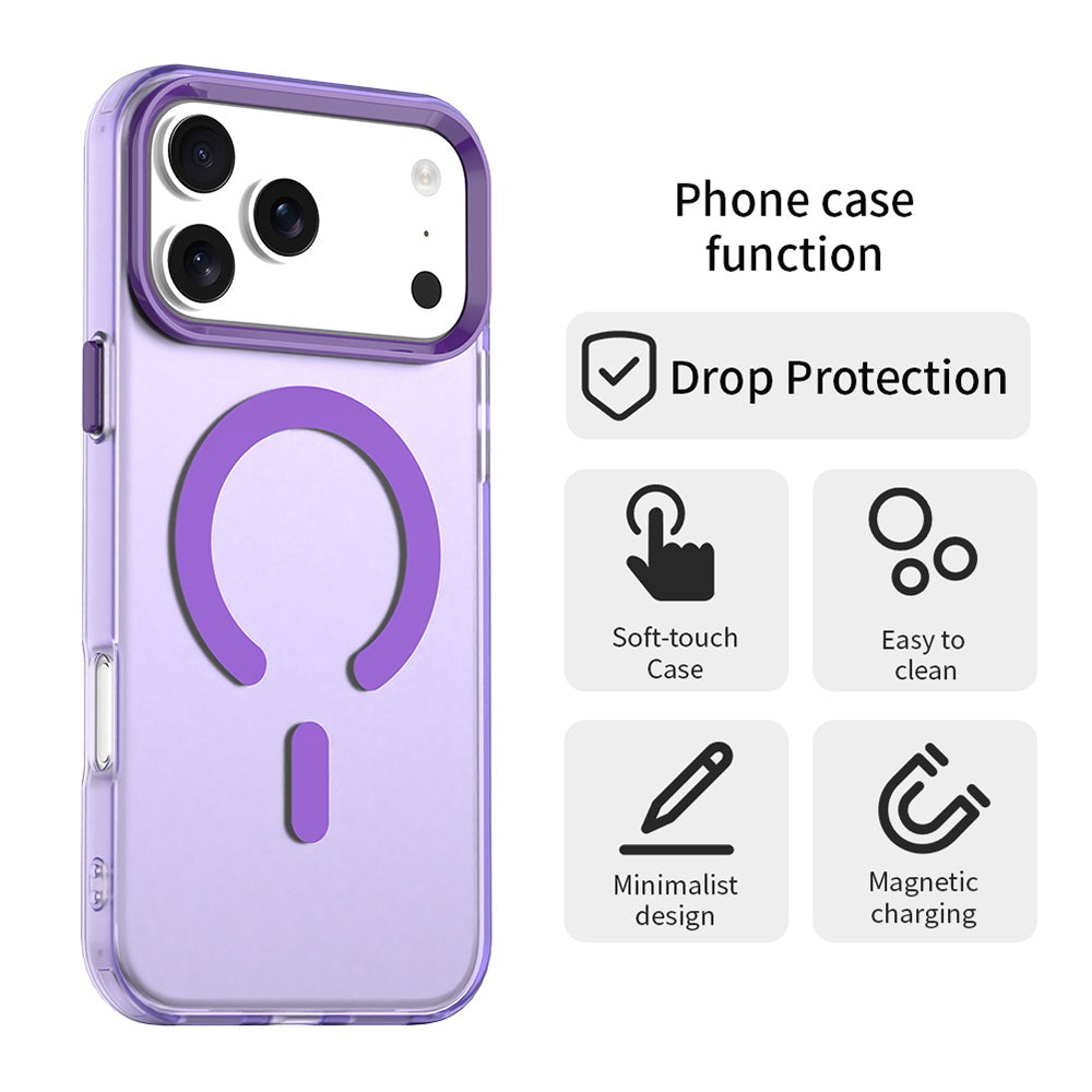 Custodia MagSafe per Apple iPhone 17 Pro Max, Techsuit, CandyCase, Viola