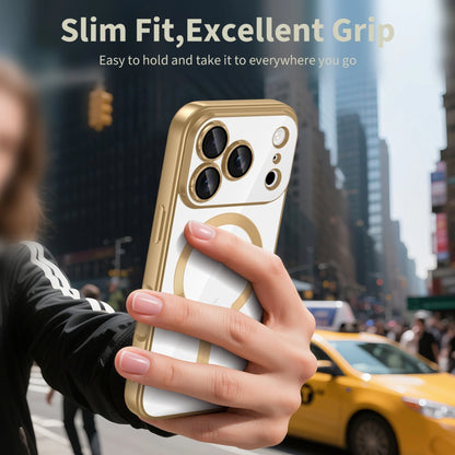 MagSafe Case for Apple iPhone 17 Pro Max, Techsuit, Luxury Crystal, Gold