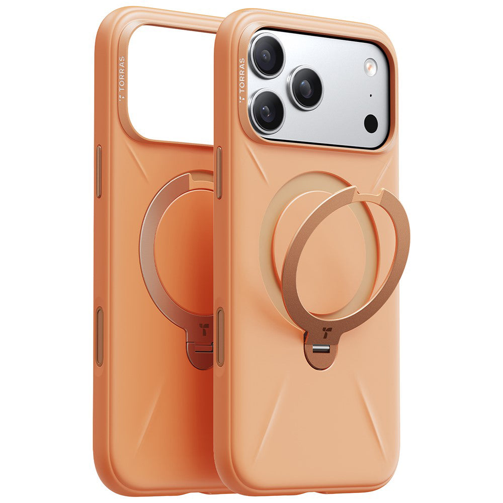 Étui MagSafe pour Apple iPhone 17 Pro Max, Torras, QPRO Silicone, Orange
