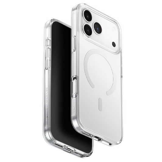 MagSafe Hülle für Apple iPhone 17 Pro Max, UNIQ, Clario MagClick, Transparent