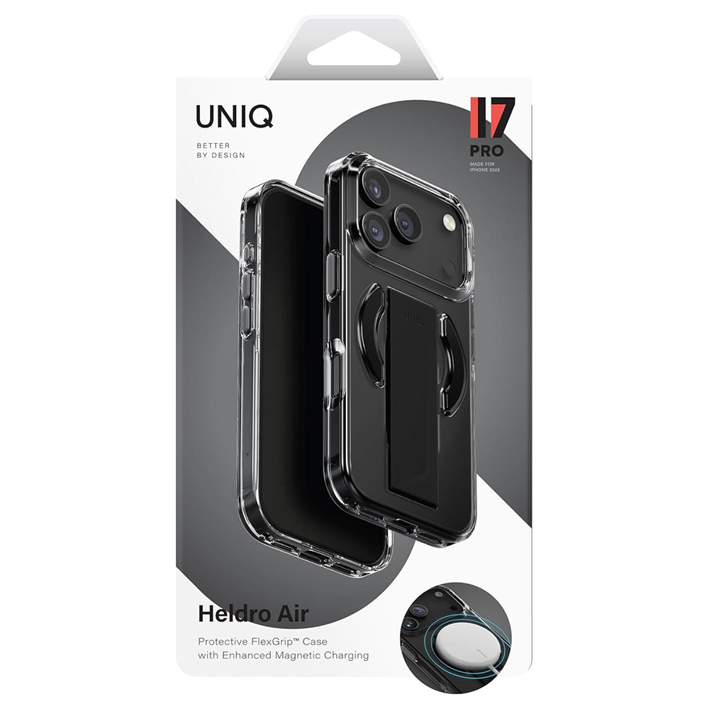 MagSafe Hülle für Apple iPhone 17 Pro Max, UNIQ, Heldro Air MagClick, Schwarz