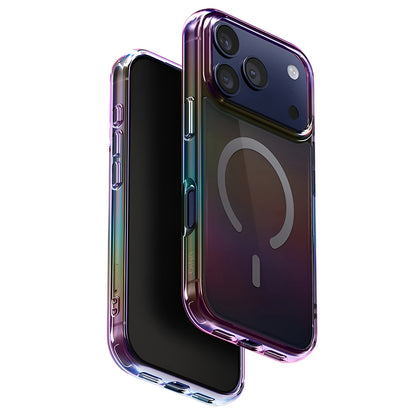 Coque MagSafe pour Apple iPhone 17 Pro Max, UNIQ, Iridescia MagClick, Aurora