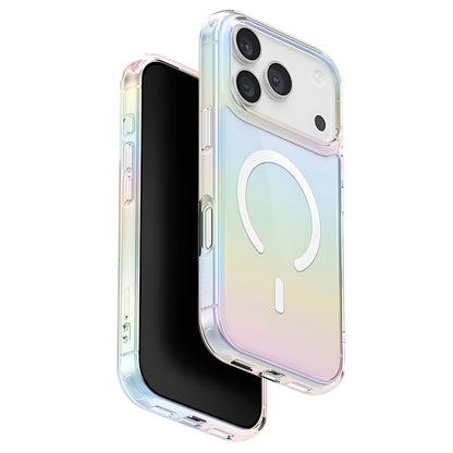 Custodia MagSafe per Apple iPhone 17 Pro Max, UNIQ, Iridescia MagClick, Multicolore