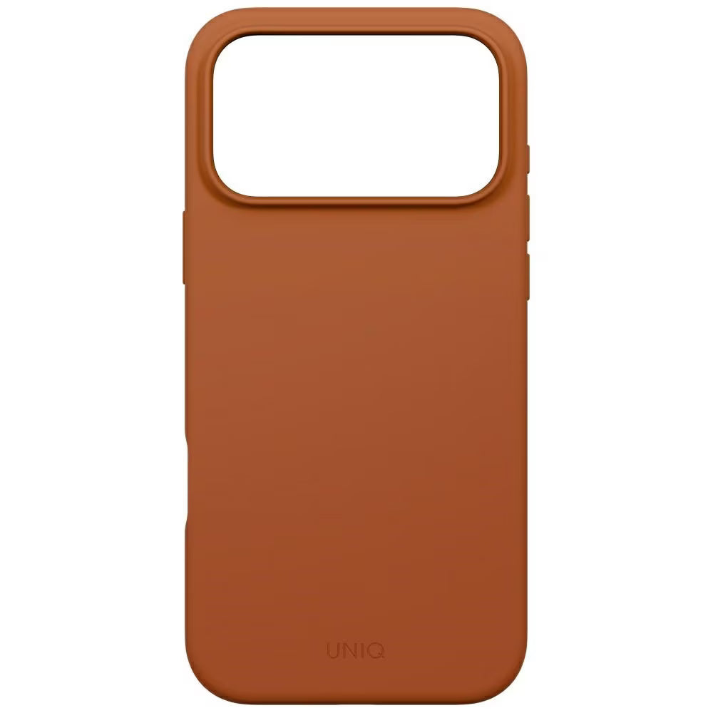Custodia MagSafe per Apple iPhone 17 Pro Max, UNIQ, Lino MagClick, Arancione Scuro