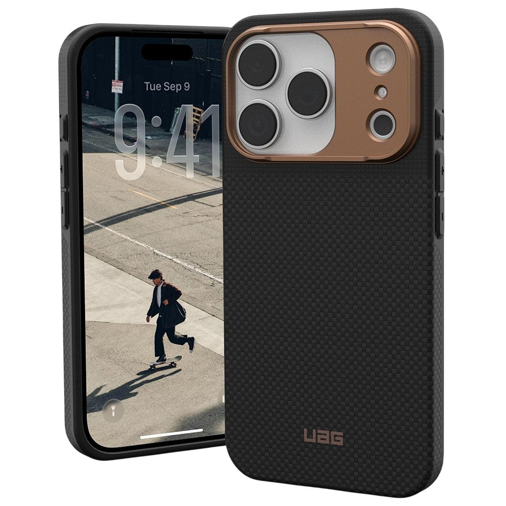 Custodia MagSafe per Apple iPhone 17 Pro Max, Urban Armor Gear, Fibr Armr, Nero Bronzo