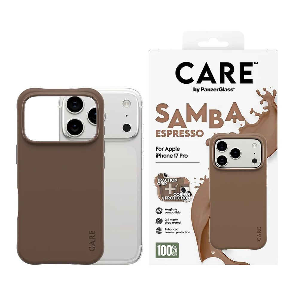 Custodia MagSafe per Apple iPhone 17 Pro, PanzerGlass, Care Fashionable, Marrone