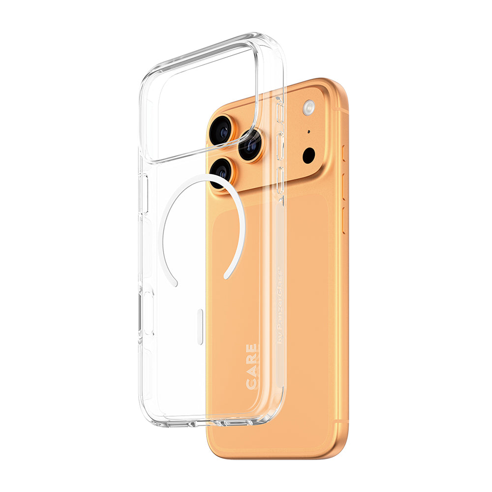 Coque MagSafe pour Apple iPhone 17 Pro, PanzerGlass, Care Urban Explorer, Transparente Blanche