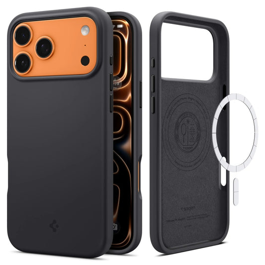 Coque MagSafe pour Apple iPhone 17 Pro, Spigen, Silicone Fit, Noire