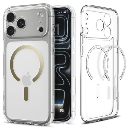 Coque MagSafe pour Apple iPhone 17 Pro, Spigen, Ultra Hybrid, Or Transparent