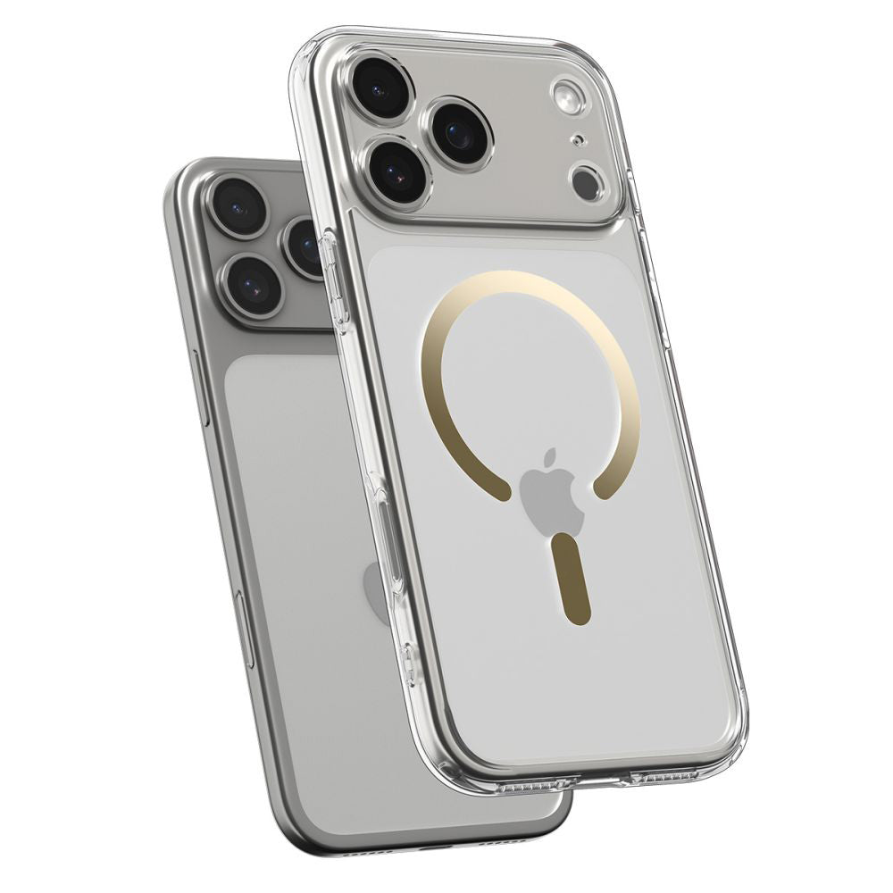 Coque MagSafe pour Apple iPhone 17 Pro, Spigen, Ultra Hybrid, Or Transparent