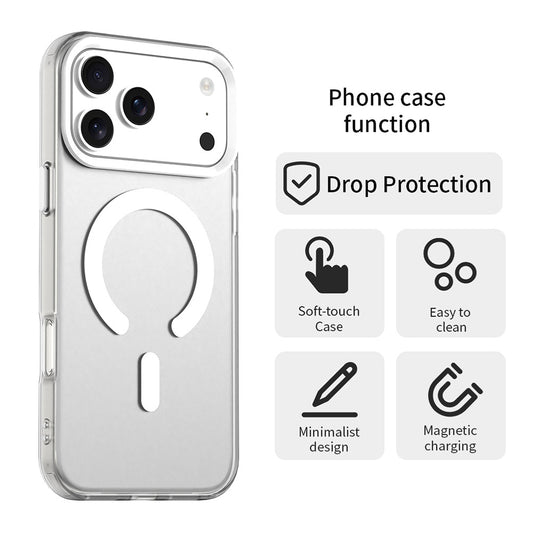 Housse MagSafe pour Apple iPhone 17 Pro, Techsuit, CandyCase, Blanche