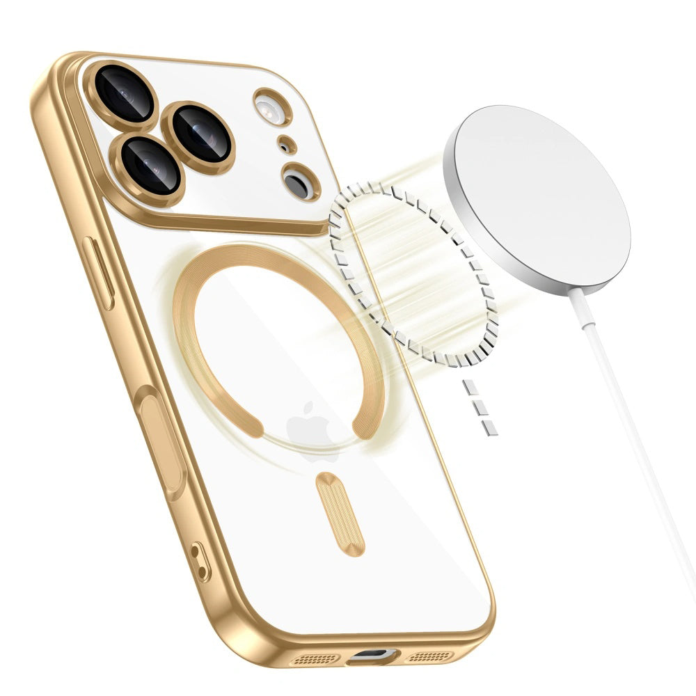Custodia MagSafe per Apple iPhone 17 Pro, Techsuit, Luxury Crystal, Verde Scuro