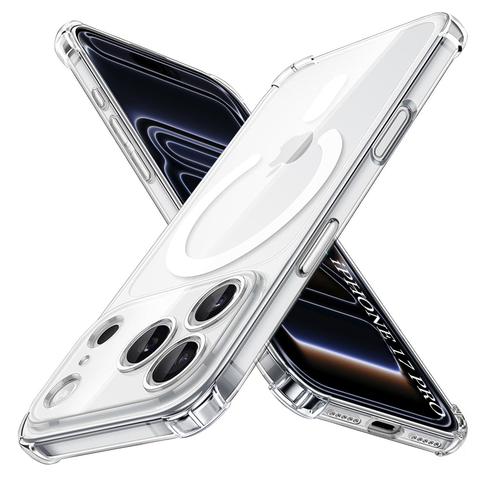 Custodia MagSafe per Apple iPhone 17 Pro, Techsuit, Antiurto, Trasparente