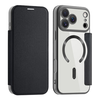 Custodia MagSafe per Apple iPhone 17 Pro, Techsuit, SmartMag Book, Nera