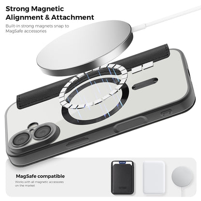 Custodia MagSafe per Apple iPhone 17 Pro, Techsuit, SmartMag Book, Nera