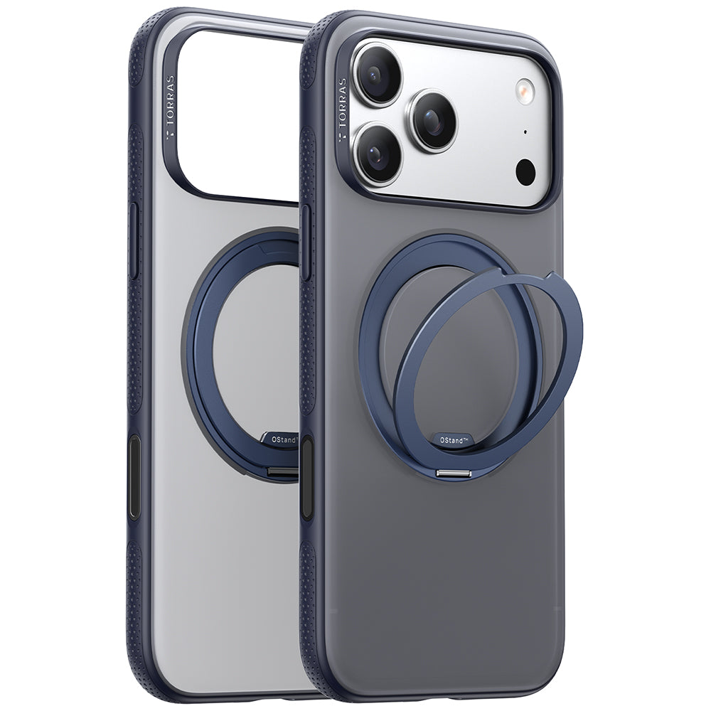 Custodia MagSafe per Apple iPhone 17 Pro, Torras, Ostand R Fitness, Blu