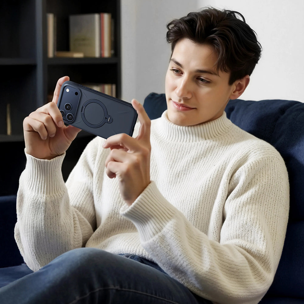 Custodia MagSafe per Apple iPhone 17 Pro, Torras, QPRO Silicone, Blu Chiaro