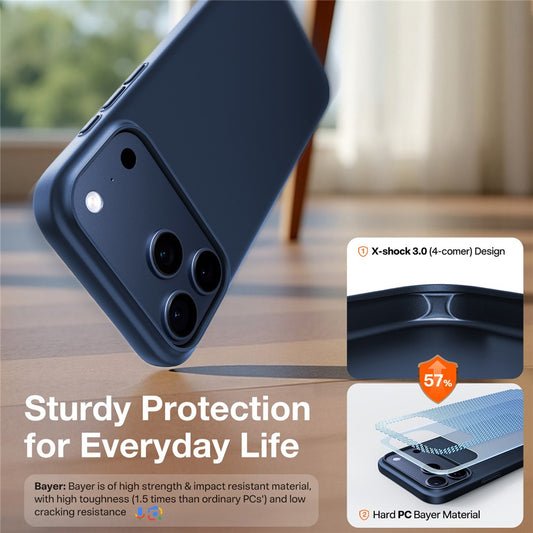 Coque MagSafe pour Apple iPhone 17 Pro, Torras, SlimFit, Bleue