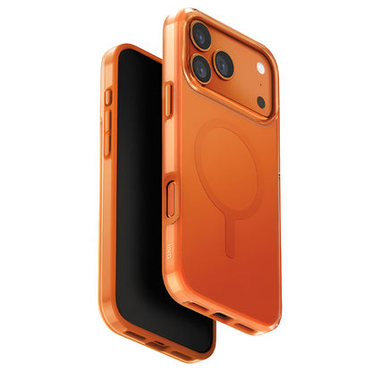 Coque MagSafe pour Apple iPhone 17 Pro, UNIQ, Clario MagClick, Orange