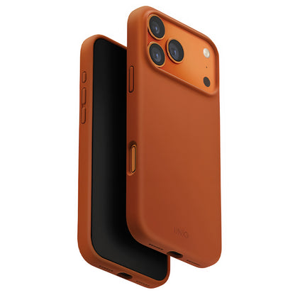 Étui MagSafe pour Apple iPhone 17 Pro, UNIQ, Lino MagClick, Orange Foncé