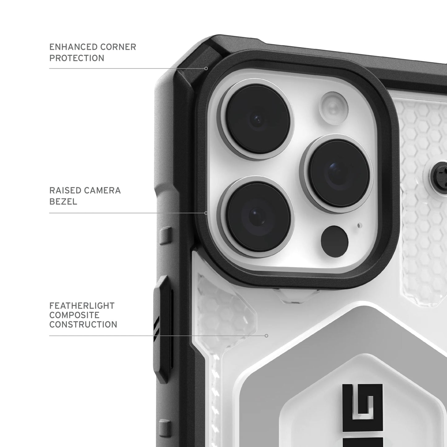Custodia MagSafe per Apple iPhone 17 Pro, Urban Armor Gear, Pathfinder Clear, Trasparente