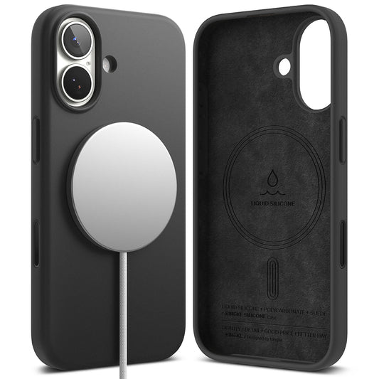 Coque MagSafe pour Apple iPhone 17, Ringke, Silicone, Noire