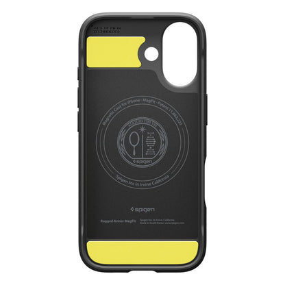 Coque MagSafe pour Apple iPhone 17, Spigen, Rugged Armor, Noir Mat