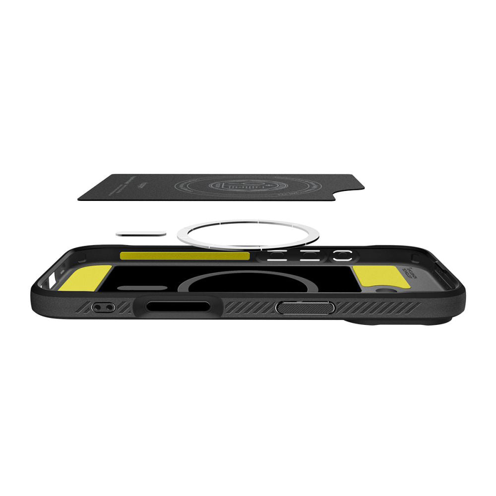 Coque MagSafe pour Apple iPhone 17, Spigen, Rugged Armor, Noir Mat