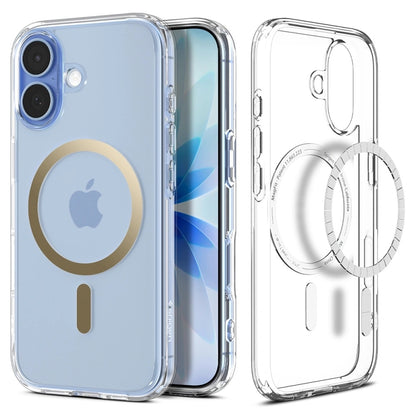 Coque MagSafe pour Apple iPhone 17, Spigen, Ultra Hybrid, Or Transparent