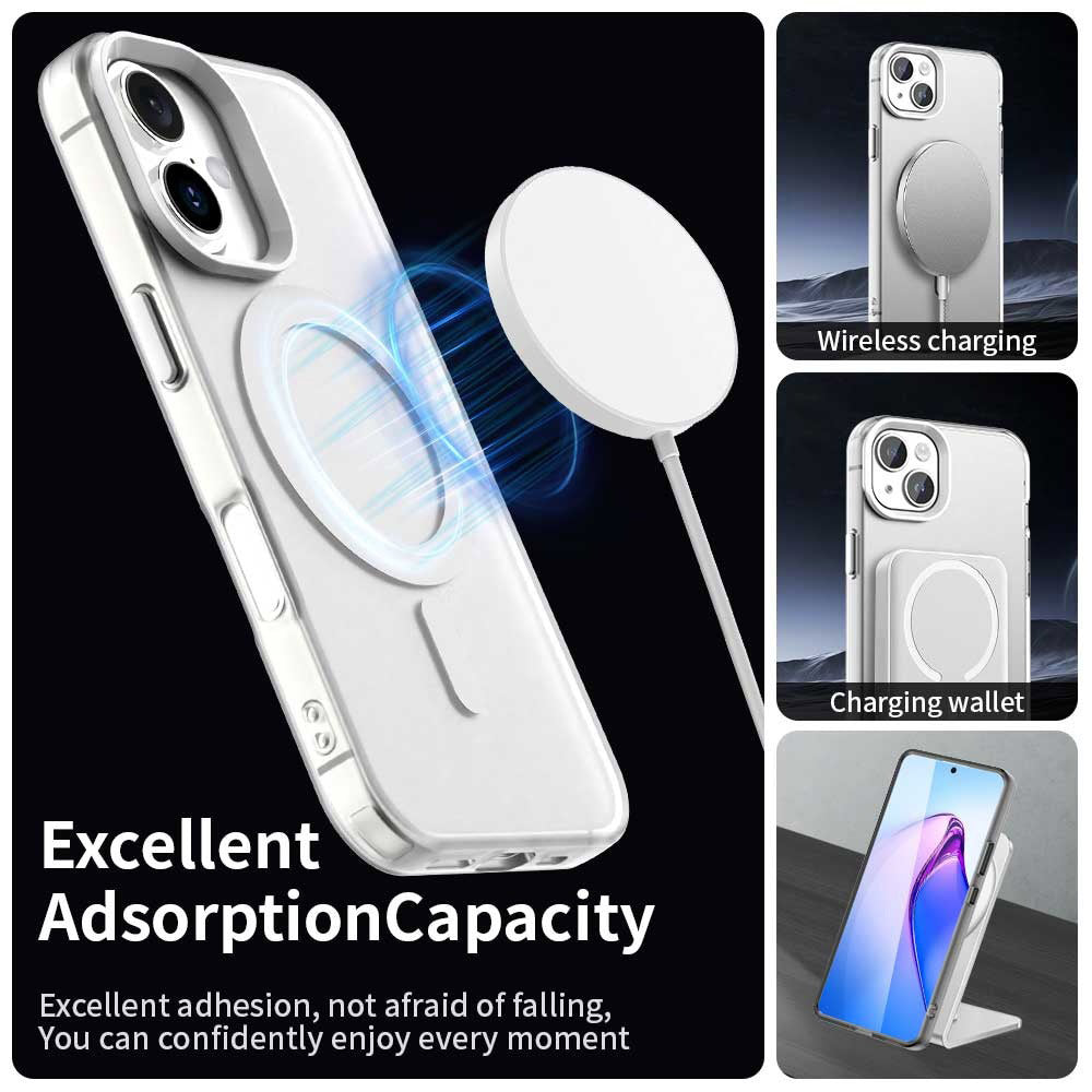 Coque MagSafe pour Apple iPhone 17, Techsuit, CandyCase, Blanche