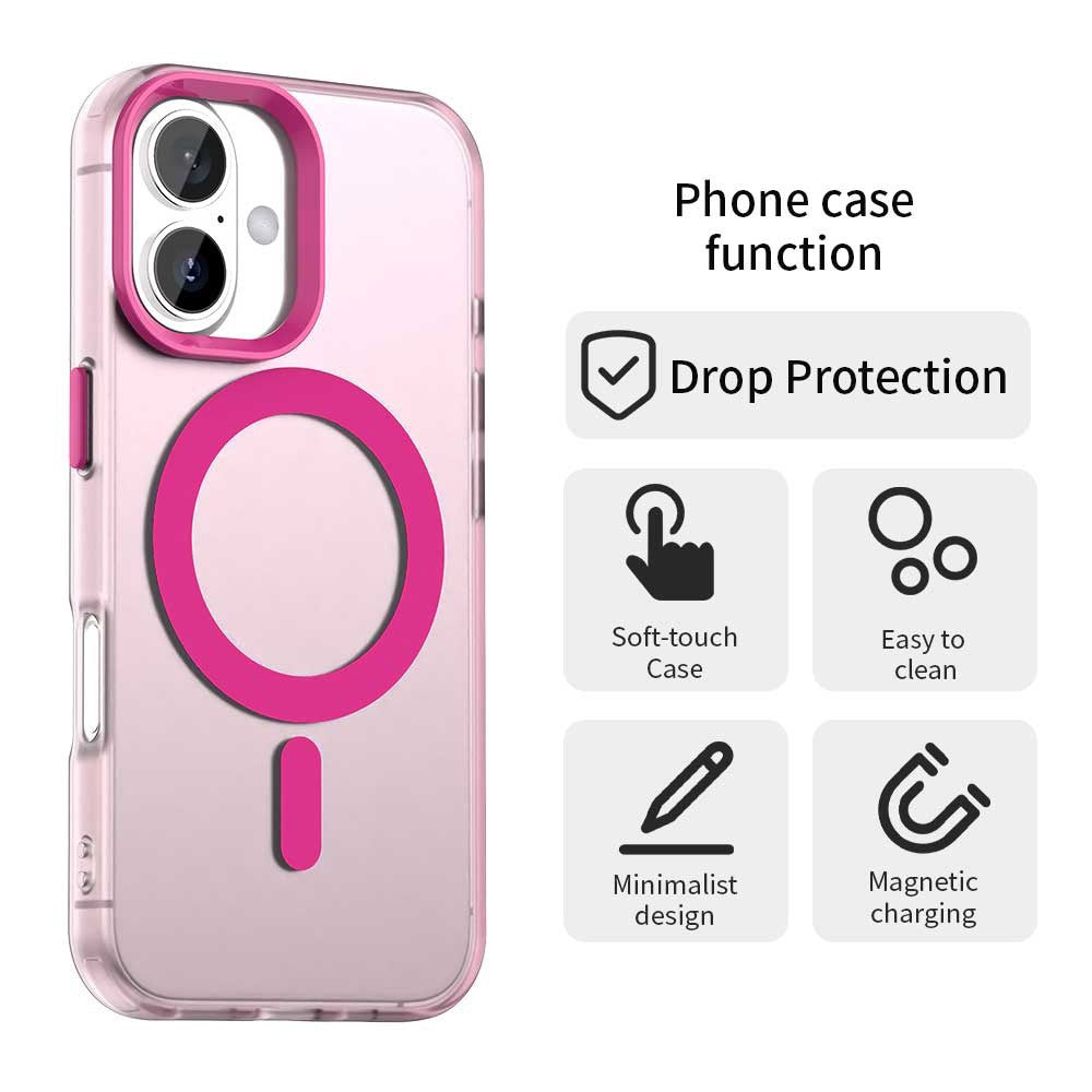 Étui MagSafe pour Apple iPhone 17, Techsuit, CandyCase, Rose