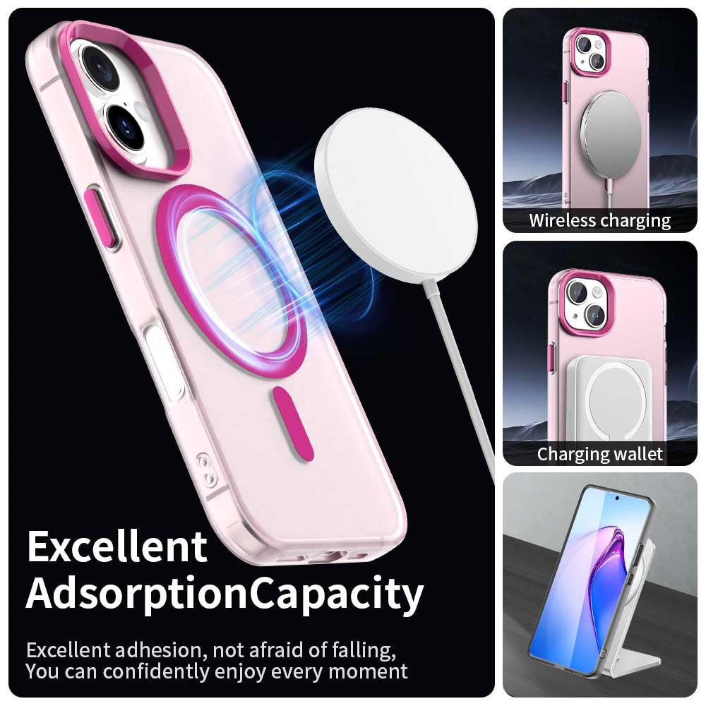 Étui MagSafe pour Apple iPhone 17, Techsuit, CandyCase, Rose