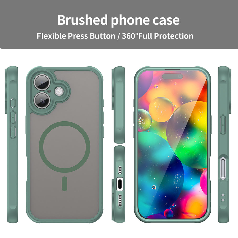 Étui MagSafe pour Apple iPhone 17, Techsuit, HaloFrost II, Vert