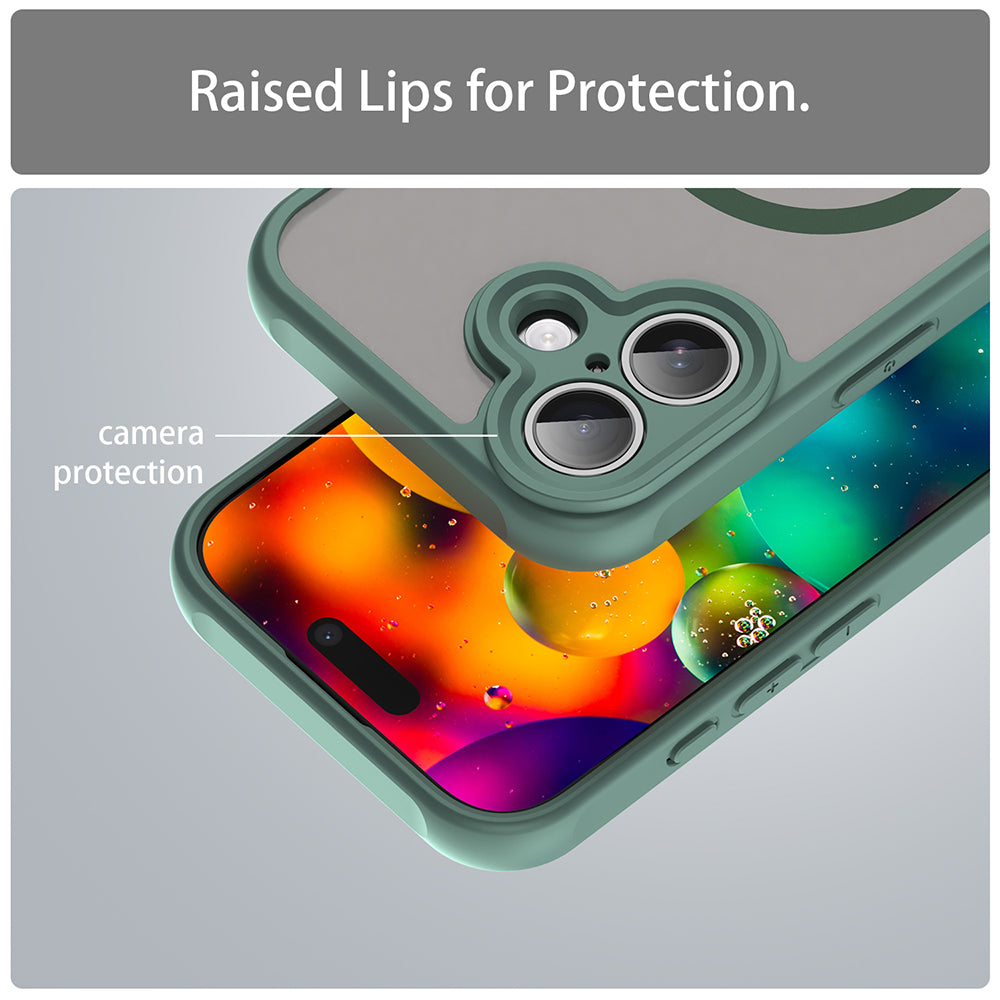 Étui MagSafe pour Apple iPhone 17, Techsuit, HaloFrost II, Vert