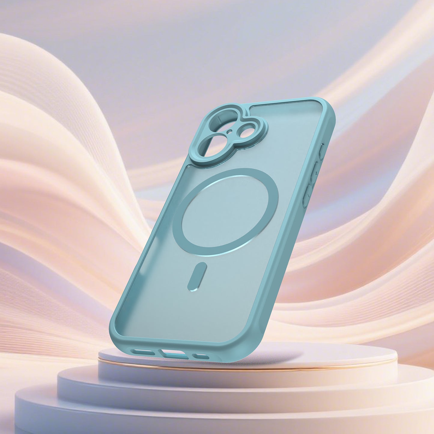 Custodia MagSafe per Apple iPhone 17, Techsuit, HaloFrost II, Verde Chiaro